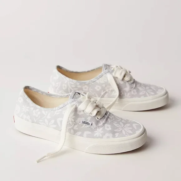 Vans Authentic Classic Women Size 10 Wood Block White Floral 112025 - Picture 6 of 8